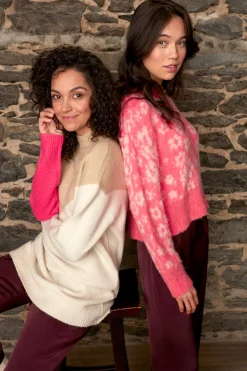 Sale RD Style Rita Moss Floral Crewneck-Pink Pie|