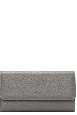Best Colab Sandra-Tri-Fold Wallet-Steel|
