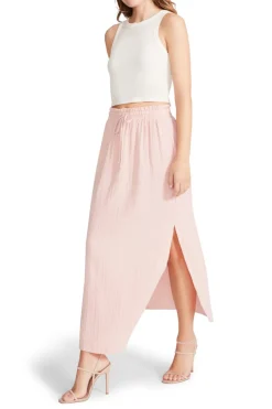 BB Dakota by Steve Madden See You Later Gauze Skirt-Pale Pink|