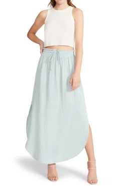 Outlet BB Dakota by Steve Madden See You Later Gauze Skirt-Sea Mist|