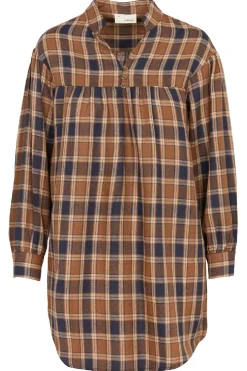 Clearance The Korner Short Henley Dress-Brown|