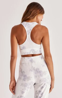 Clearance Z Supply Sia Floral Tank Bra-Lavender Ash|