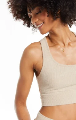 Best Z Supply Sia Rib Tank Bra-Light Cocoa|