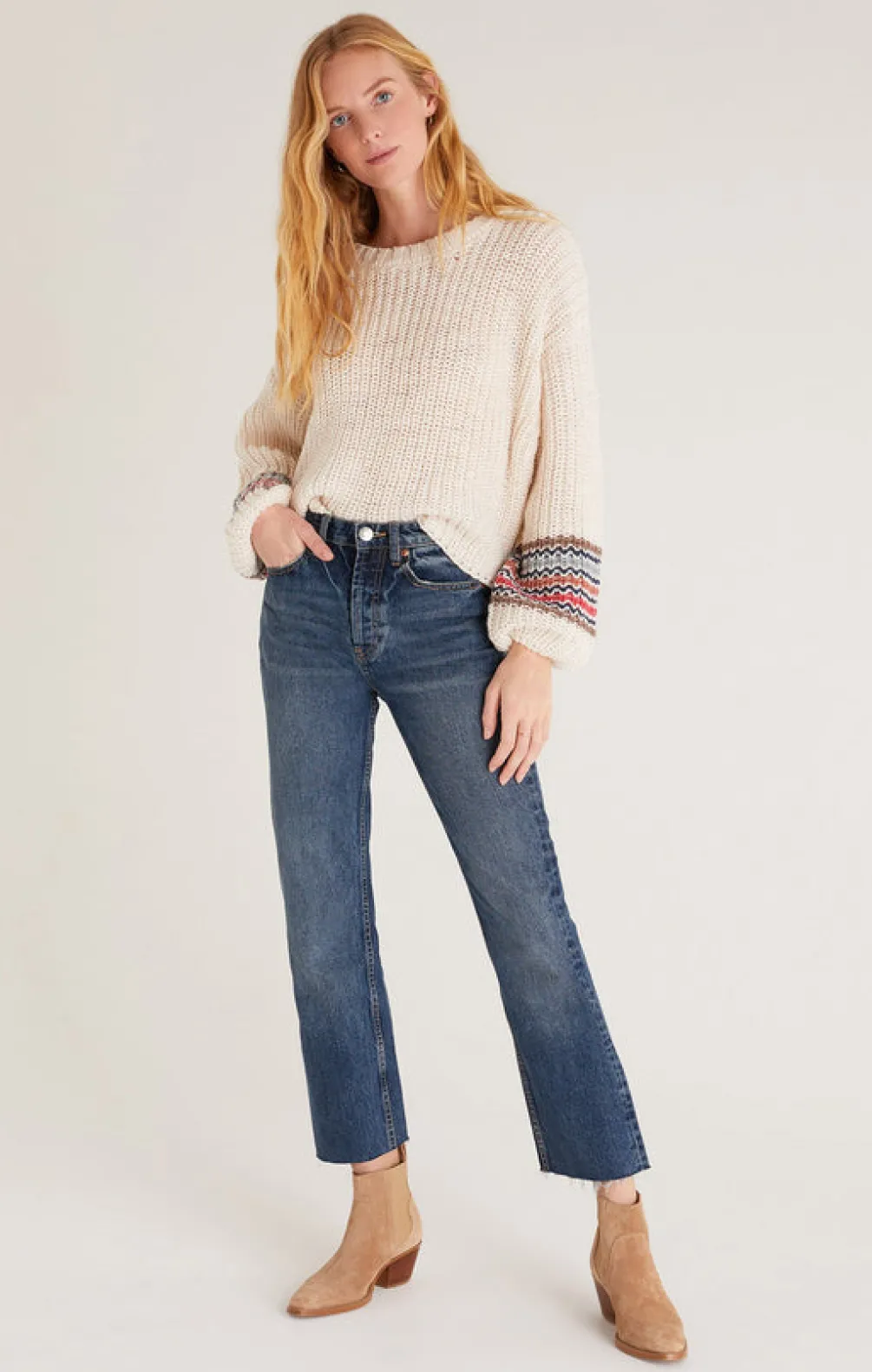 solange_stripe_sleeve_swe_SKUc4529c6c35d0fd0bc8c0cb0e5d336ccf_2.webp Online Z Supply Solange Stripe Sleeve Sweater-Sandstone|