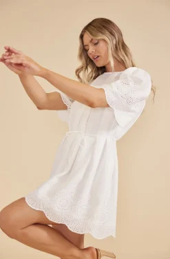 Online Minkpink Starling Shift Mini Dress-White|