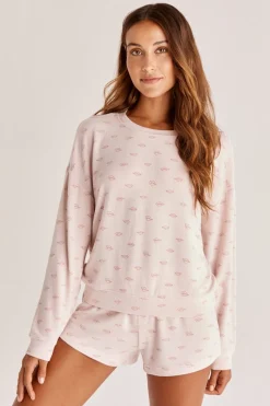 Best Z Supply Stella Kissed Long Sleeve Top-Pink Sky|