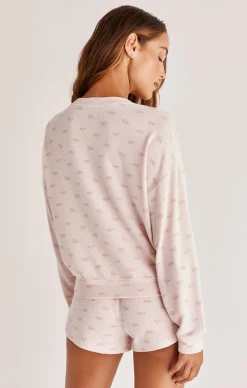 Best Z Supply Stella Kissed Long Sleeve Top-Pink Sky|