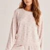 Discount Z Supply Stella Kissed Long Sleeve Top-Pink Sky|