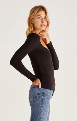 Hot Z Supply Storme Marled Top-Black|