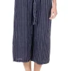Online Angela Mara Stripe Linen Crop Pants|