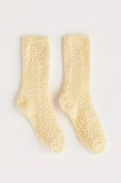Sale Z Supply Stripe Plush Socks 2 Pack-Bone And Yellow|