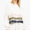 Best Z Supply Tempest Stripe Tie-Dye Fleece Pullover-Bone|