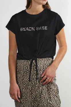 Hot Brunette the label The "Beach Babe" Tee-Black| Koy Resort X Brunette