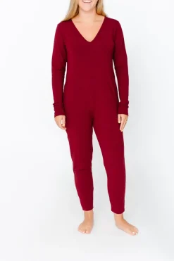 Outlet Smash + Tess The Friday Romper-Bold Burgundy|