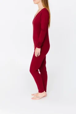 Outlet Smash + Tess The Friday Romper-Bold Burgundy|