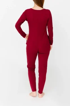 Outlet Smash + Tess The Friday Romper-Bold Burgundy|