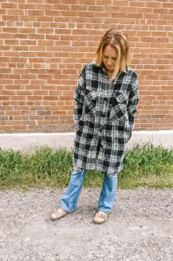 Best RD Style Tina Shacket-Black Plaid|