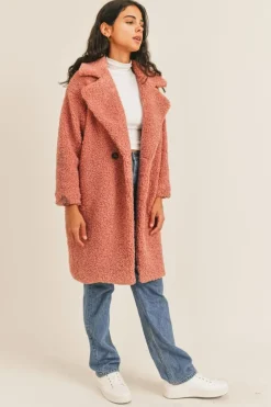 Outlet Sadie & Sage Up From The Skies Coat-Dusty Pink|