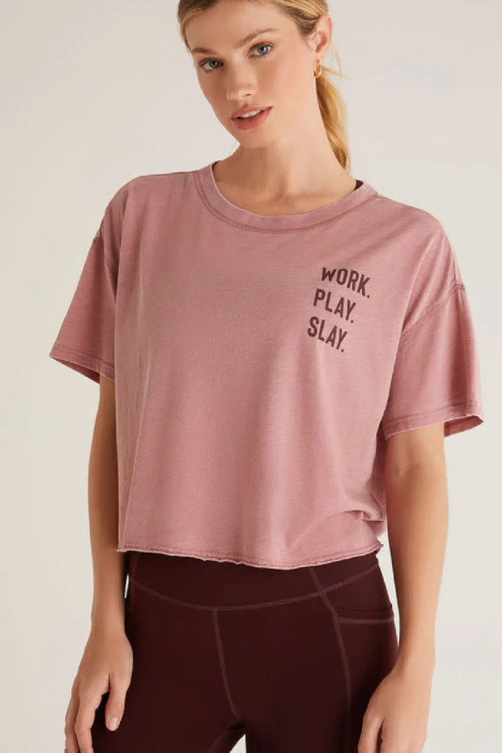 Hot Z Supply Vintage Work Tee-Soft Mauve|