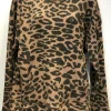 Discount RD Style Waffle Knit Lounge Top-Leopard|
