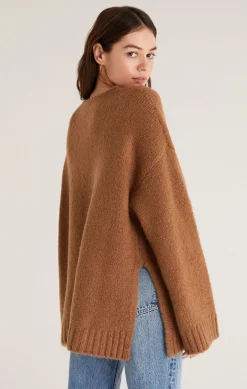 Outlet Z Supply Weekender Sweater-Camel Brown|