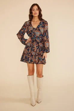 Online Minkpink Whilla Mini Dress-Navy Multi|Minkink