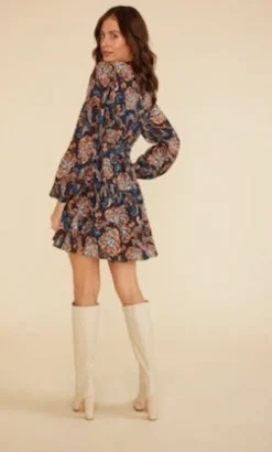 Online Minkpink Whilla Mini Dress-Navy Multi|Minkink
