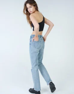 Sale Unpublished Willa Super High Rise Mom Fit Straight Leg-Rogue|
