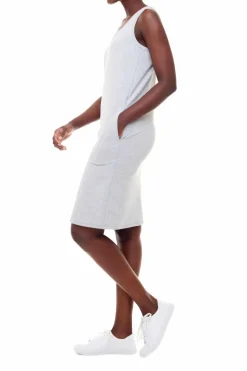 I Love Tyler Madison Zandaya French Terry Tank Dress-Light Grey|Iltm